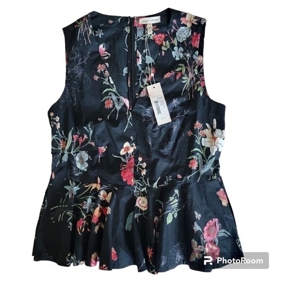 Rebecca Taylor Floral Print Peplum Tank. NWT. Size 2. - Picture 1 of 3